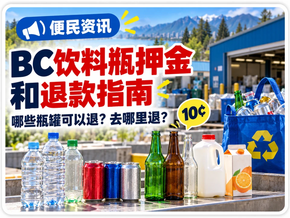 BC饮料瓶押金和退款指南，了解哪些瓶罐可以退及在哪里退