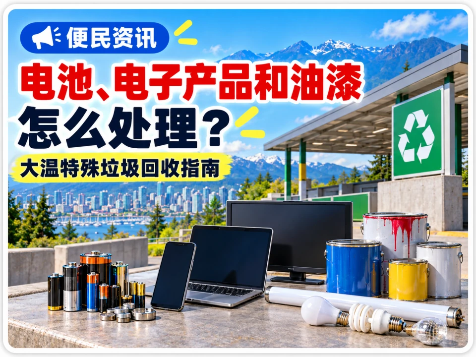 大温电池、电子产品、油漆和灯具特殊回收指南